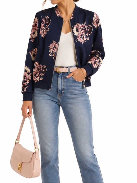 Majora Jackets & Blazers - Majora Floral Bomber Jacket